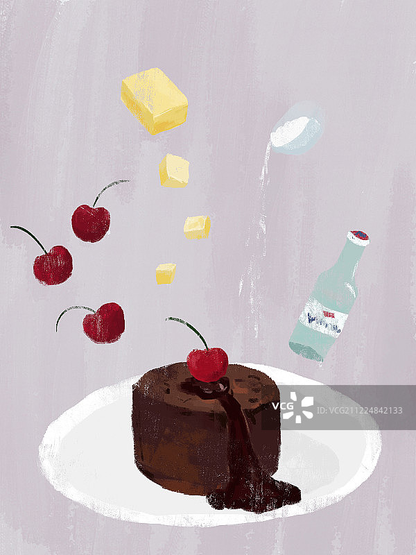 巧克力熔岩蛋糕图片素材