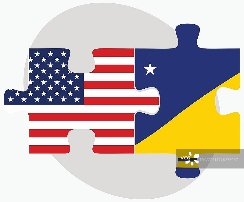 美国和托克劳旗帜拼图图片素材