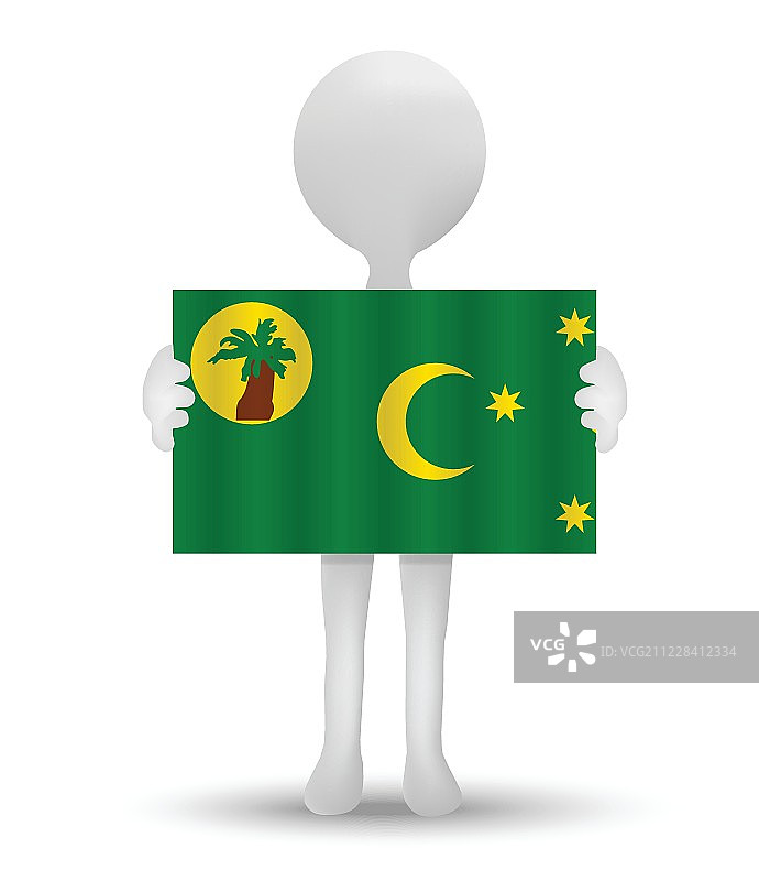 科科斯(基林)群岛领土旗图片素材