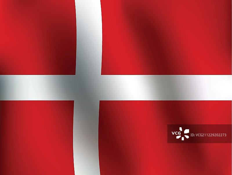 丹麦国旗-矢量插图图片素材
