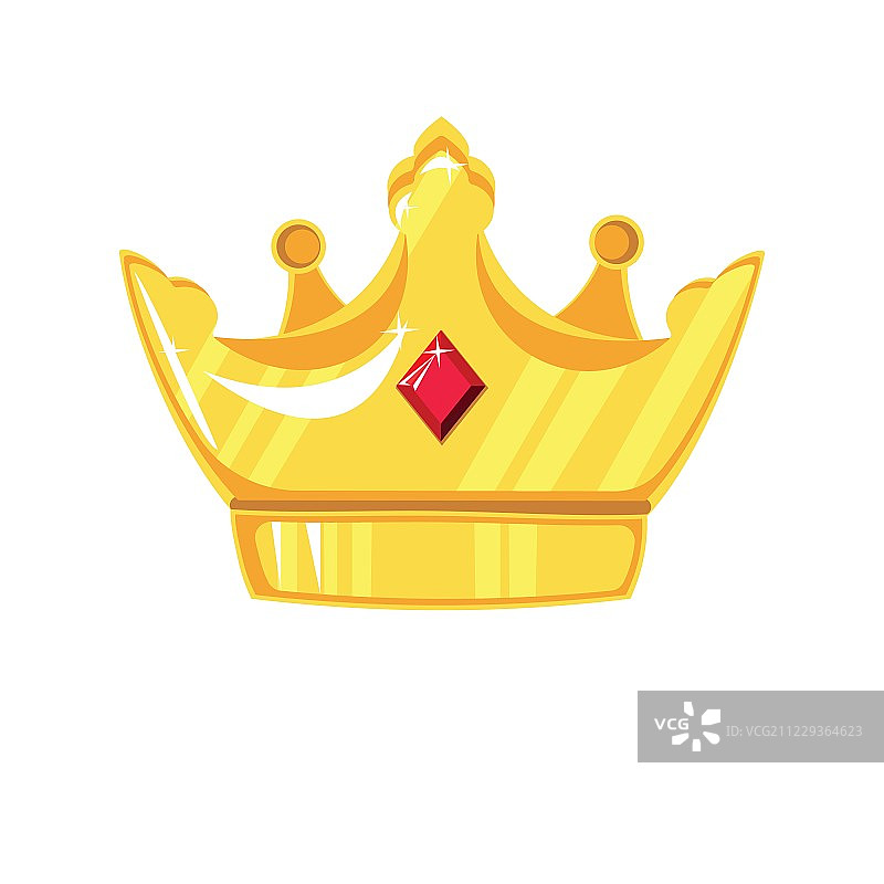 黄金皇冠与宝石在白色的背景图片素材