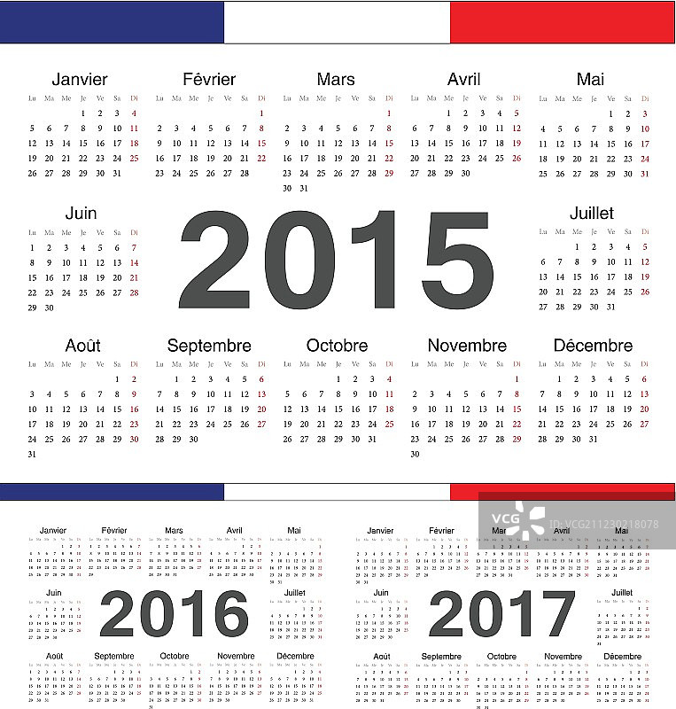 矢量法圆历法2015、2016、2107图片素材