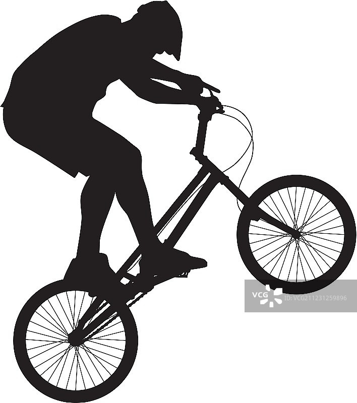自行车轮廓图片素材