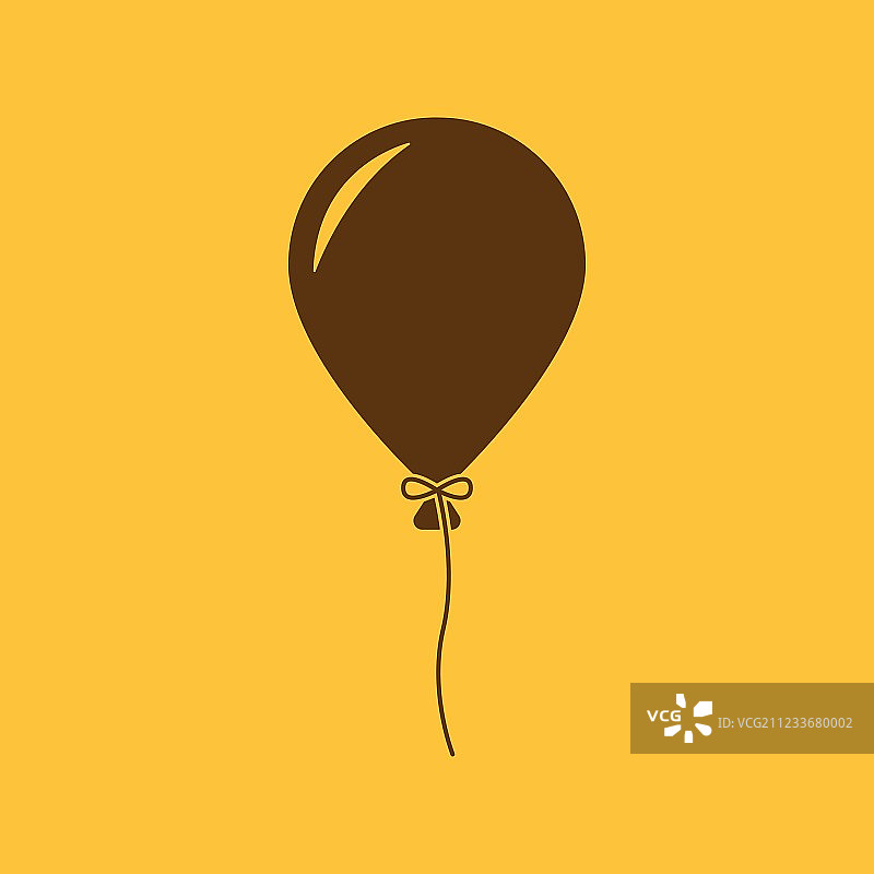 气球图标假日标志平坦图片素材