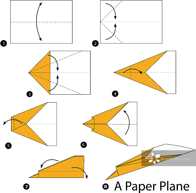 一步一步地指导如何制作折纸图片素材
