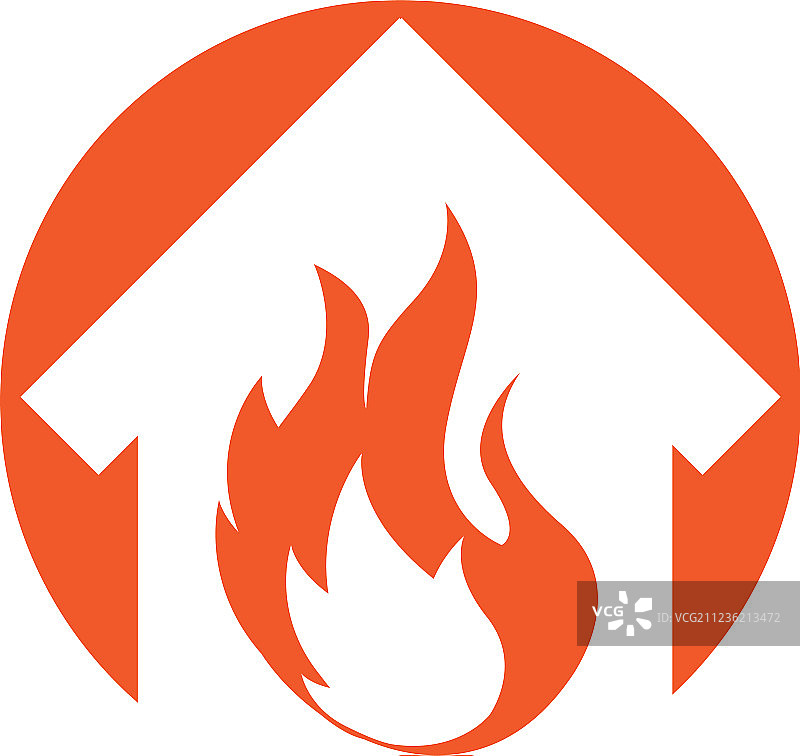 房屋火灾保险图标图片素材
