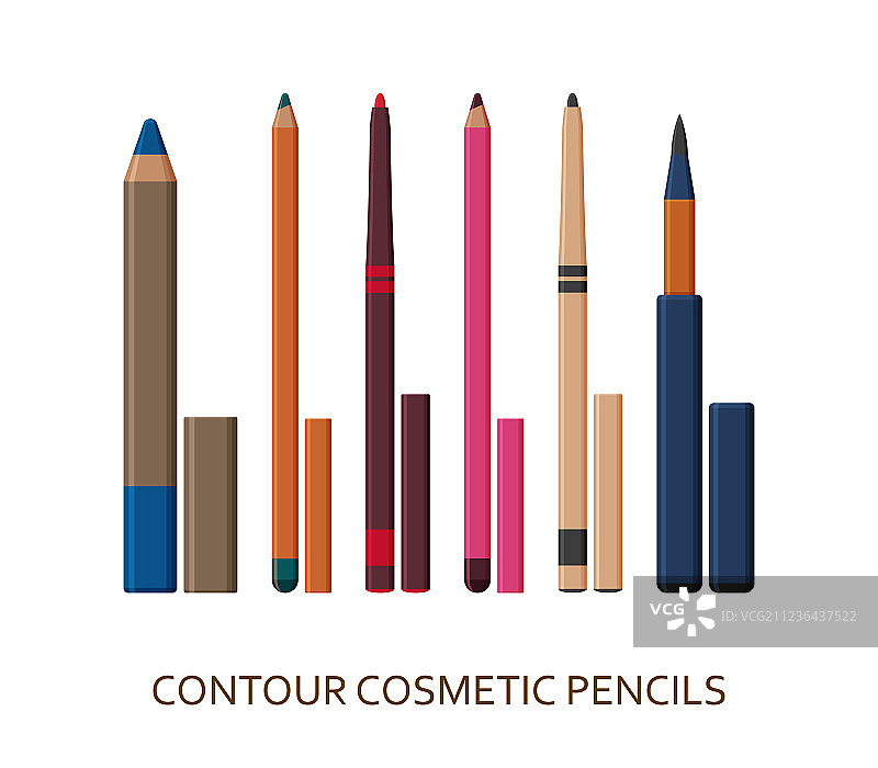 轮廓铅笔为背景化妆图片素材
