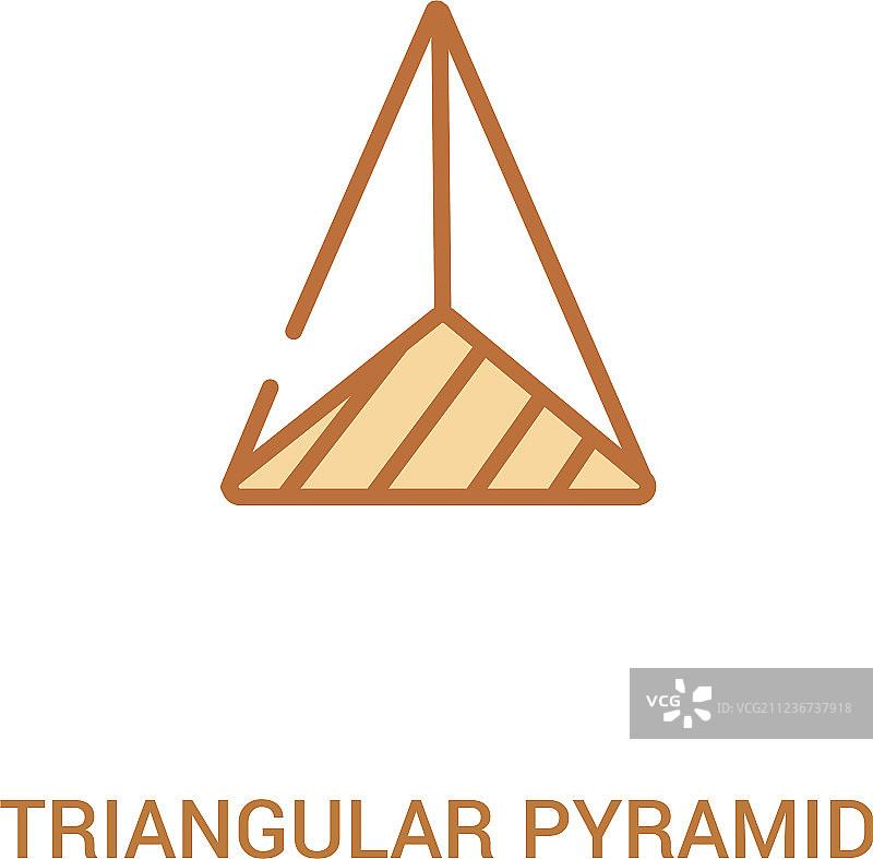 三角金字塔从俯视图概念2图片素材