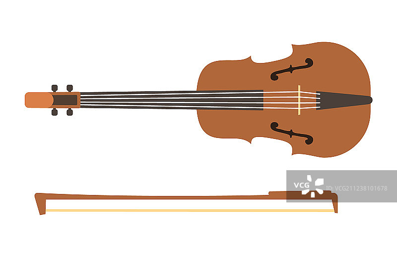 小提琴用弓孤立精细演奏弦线图片素材