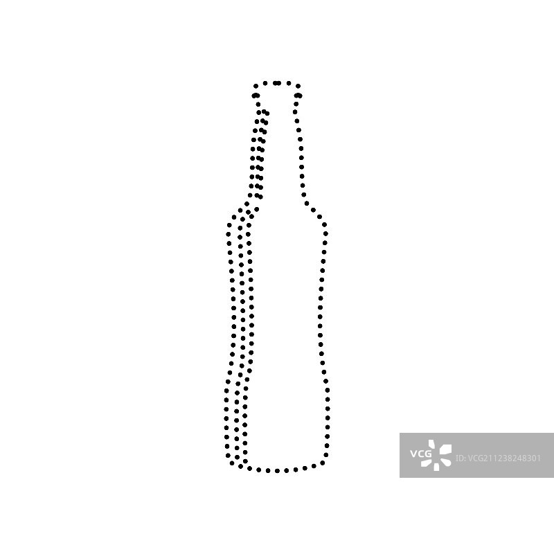 啤酒瓶上黑点点的图标图片素材