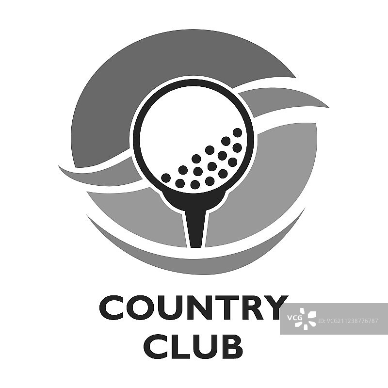 高尔夫乡村俱乐部的标志模板或图标图片素材