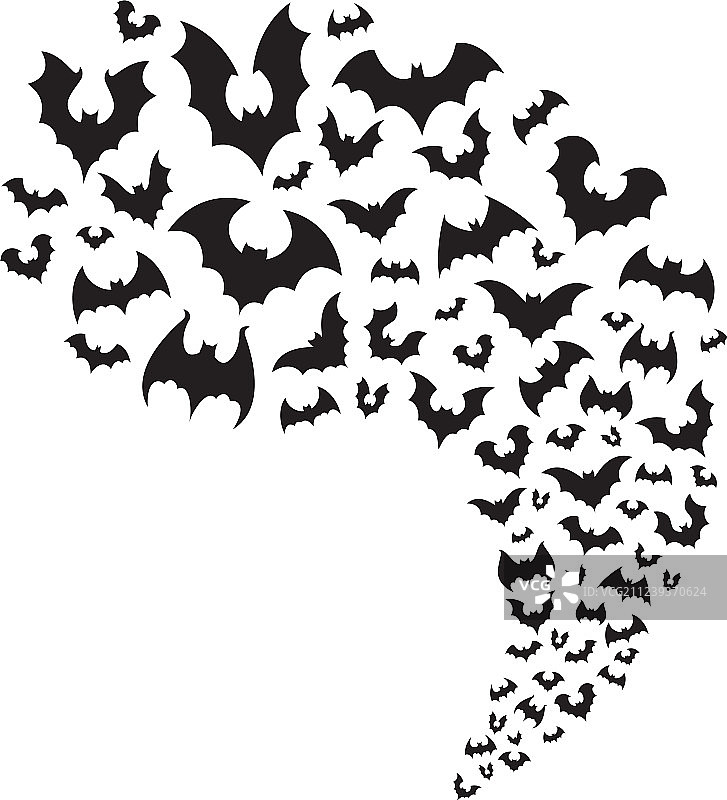 飞行蝙蝠群可怕的万圣节蝙蝠飞图片素材