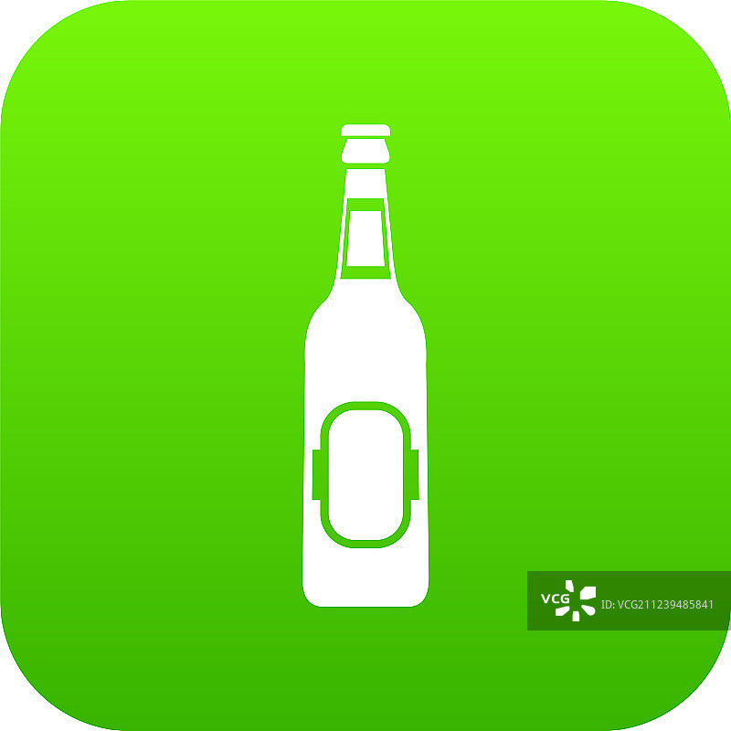瓶啤酒图标数字绿色图片素材