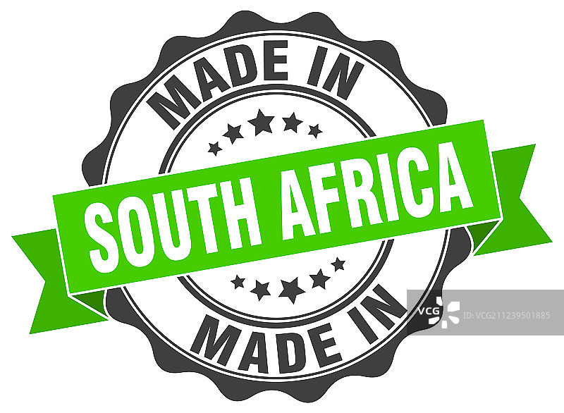 南非制造圆形印章图片素材
