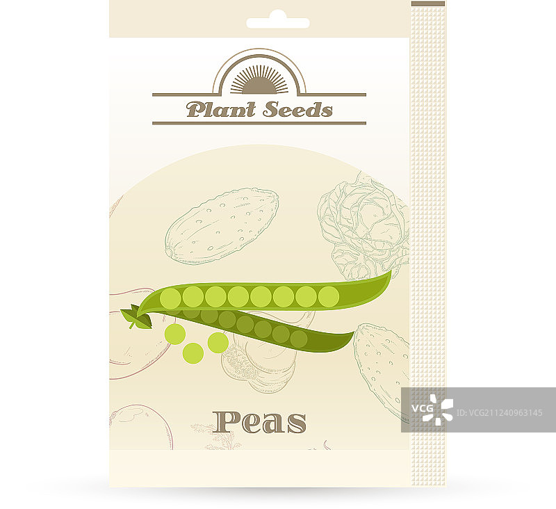 包装豌豆种子图标图片素材