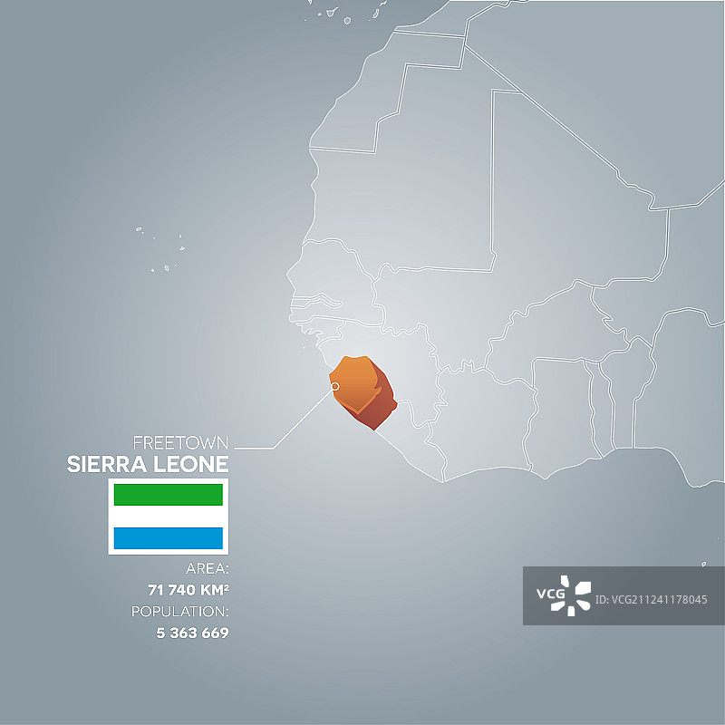 塞拉利昂信息地图图片素材