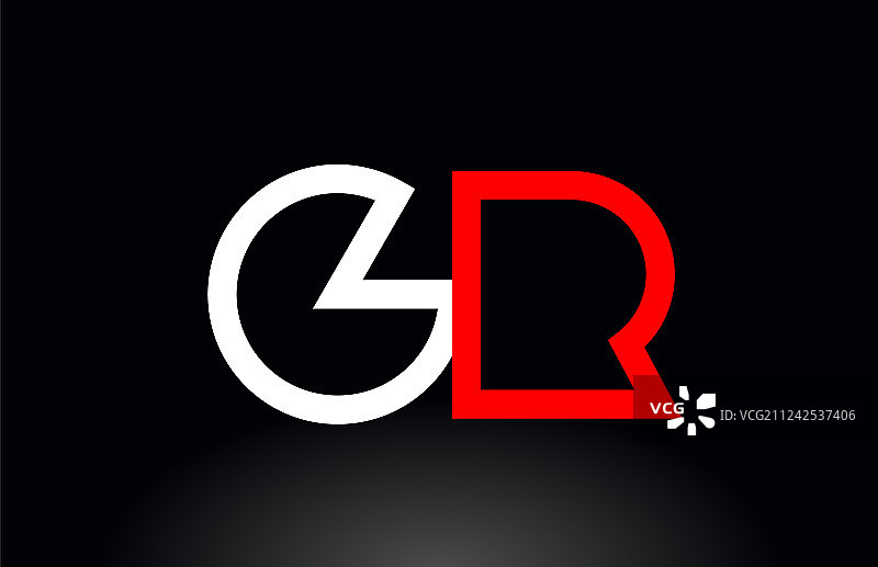 红白字母gr gr组合为图片素材