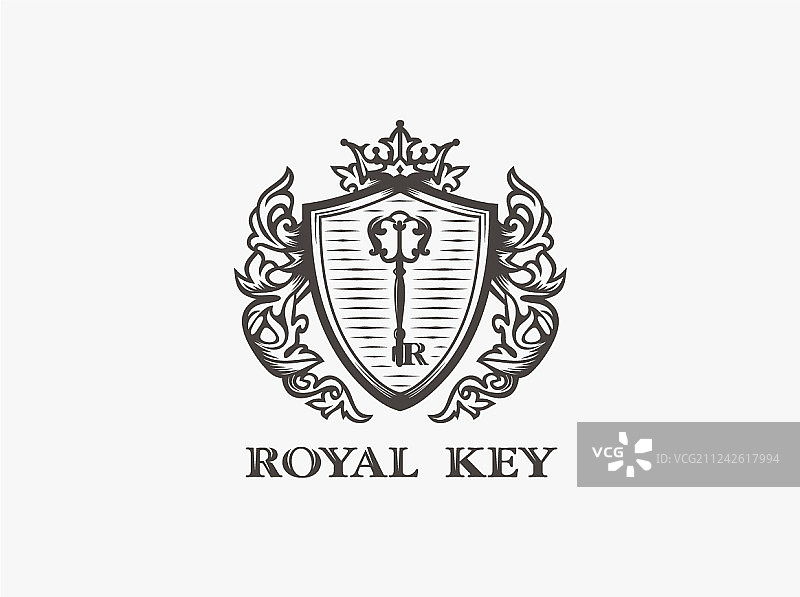 现代专业标志标志皇家钥匙图片素材
