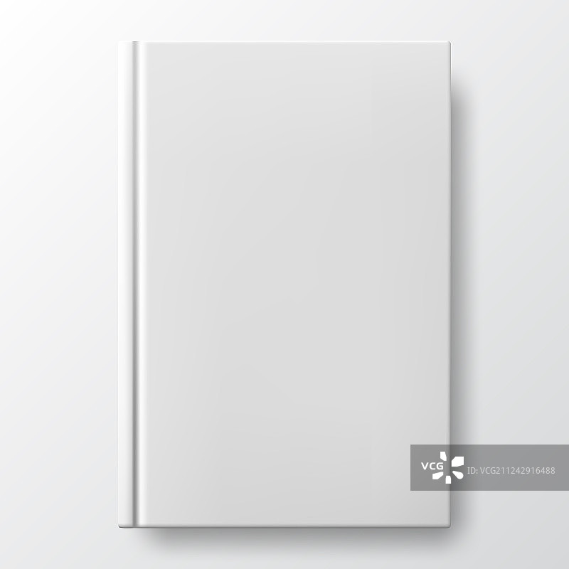 一本空白封面的现实主义白皮书图片素材