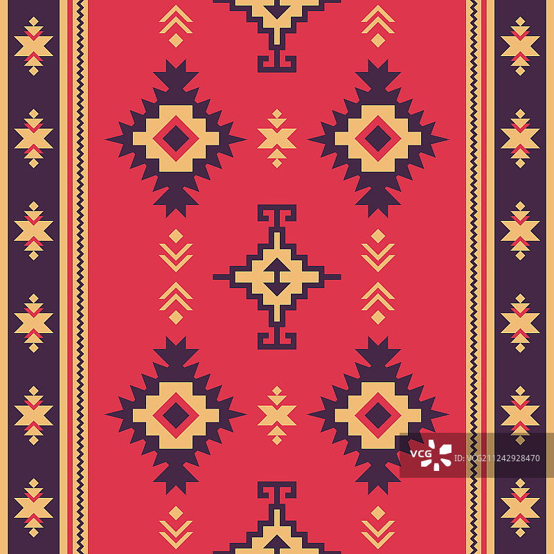 土族织物几何图案基利姆族图片素材