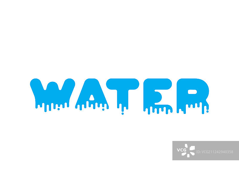 水液体字母标志水的字母粘性图片素材