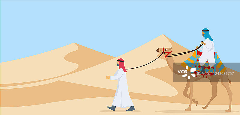 两个人骑着骆驼，走着骆驼槽图片素材