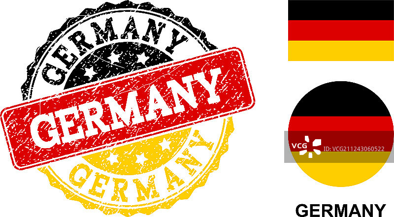 Grunge纹理德国v2邮票印章与德国图片素材