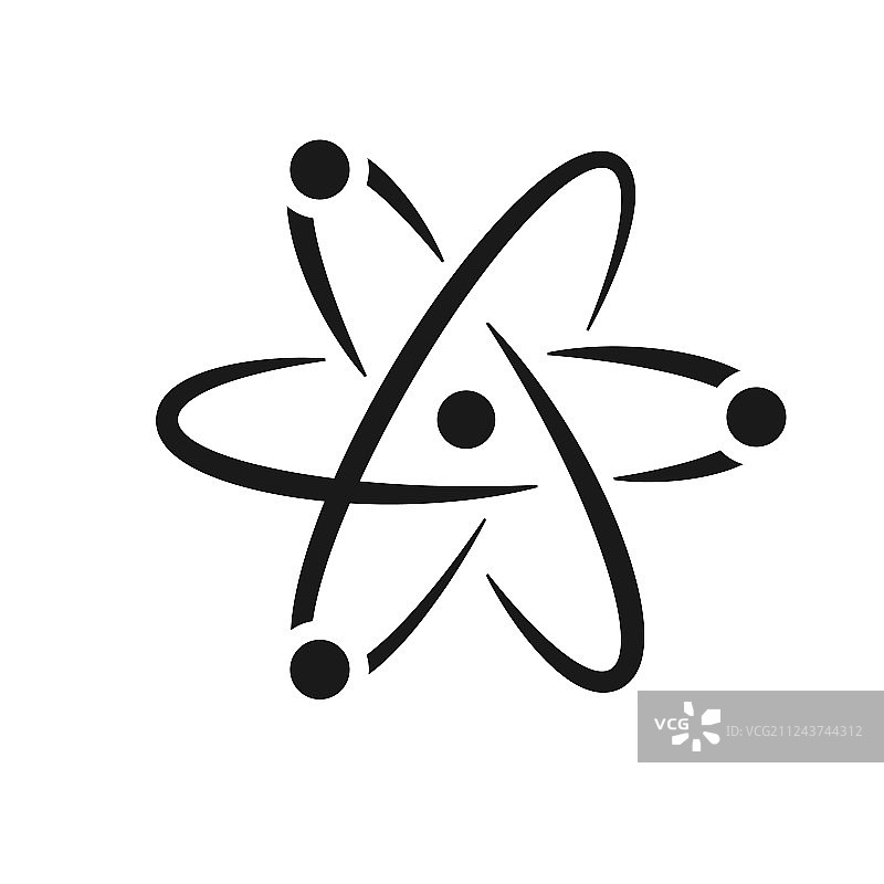 原子符号图标科学符号孤立设计图片素材