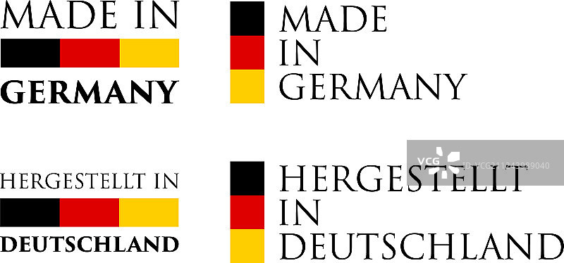 简单的德国制造德语翻译标签图片素材