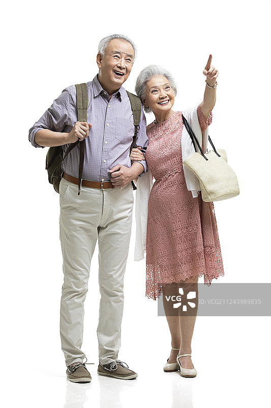 快乐的老年夫妇度假图片素材