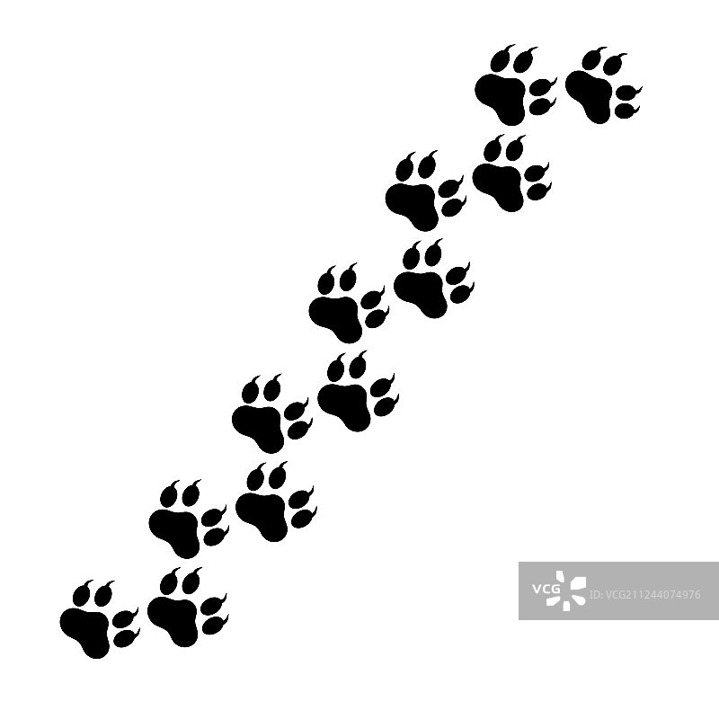 爪子标志或猫狗动物的宠物爪子图片素材
