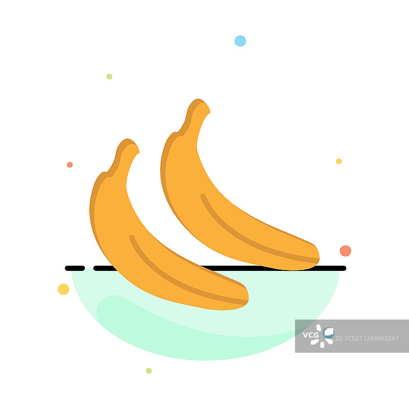 香蕉食品水果企业标识模板扁平图片素材