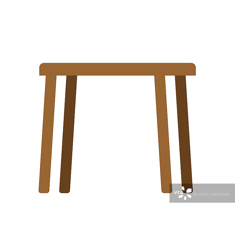 空木桌上孤立的白色家具图片素材