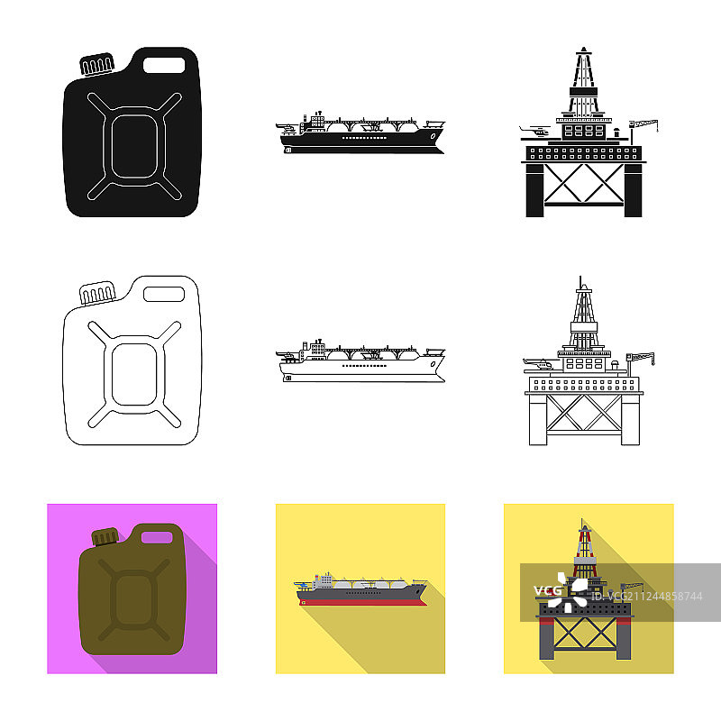 设计石油和天然气标志集石油图片素材