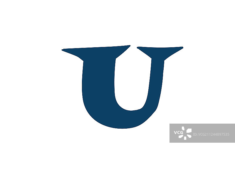 拉丁字母u标志为公司图标为图片素材