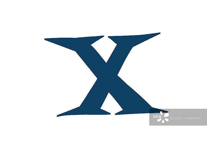 拉丁字母x标志为公司图标为图片素材