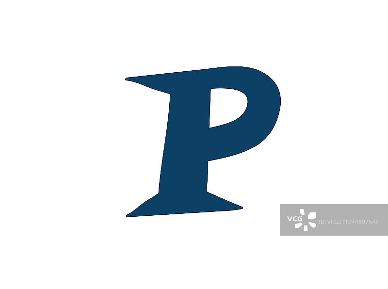 拉丁字母p标志为公司图标为图片素材