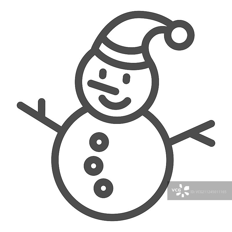 雪人线图标圣诞人物图片素材