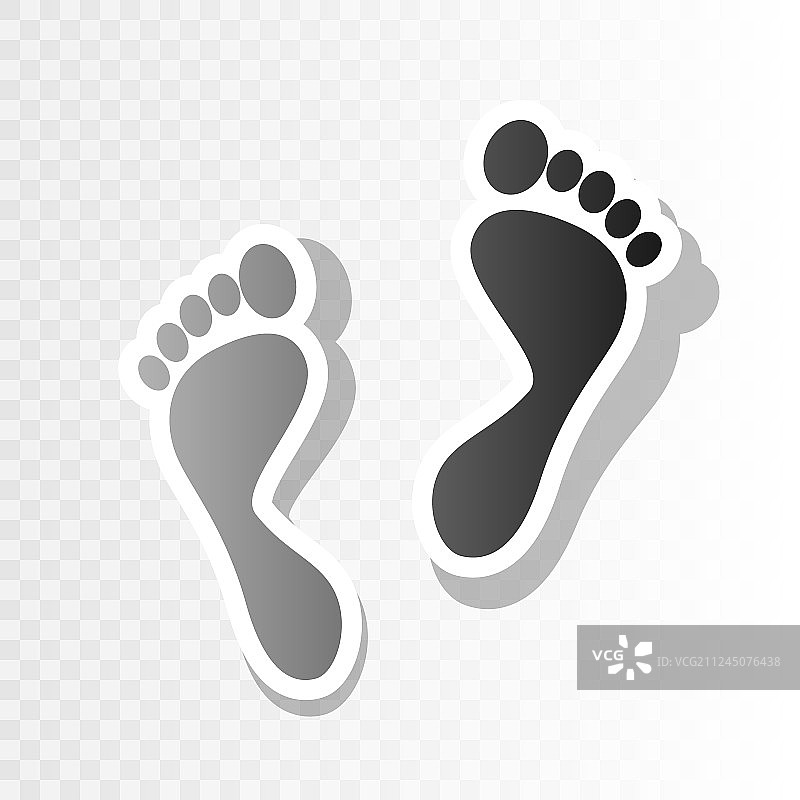 脚印标志新年的黑色图标图片素材