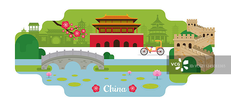 中国旅游和景点地标图片素材