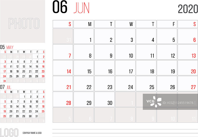 日历2020规划公司模板设计图片素材