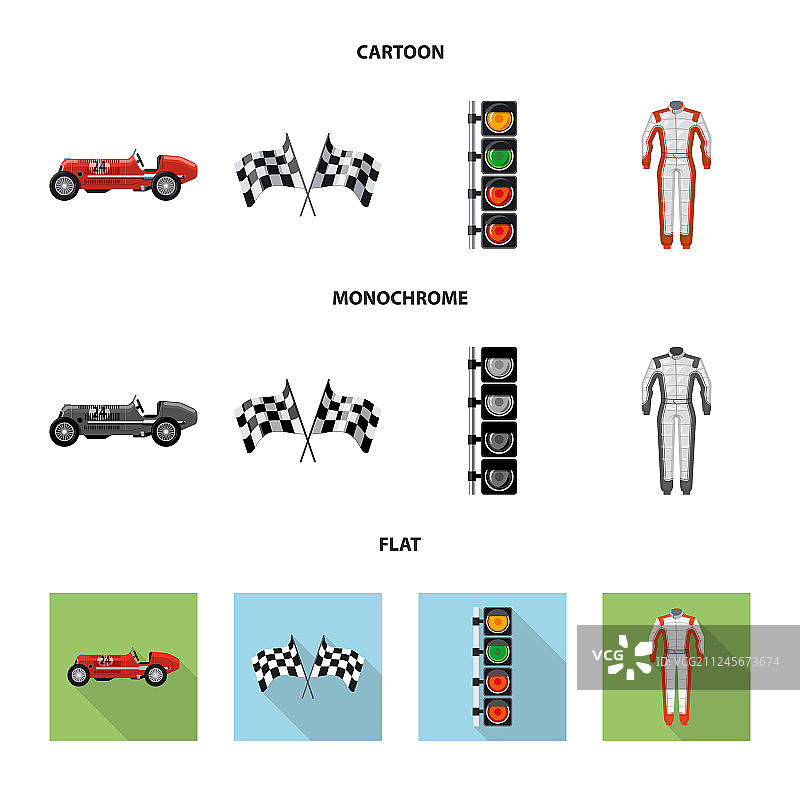 汽车和拉力赛图标集图片素材