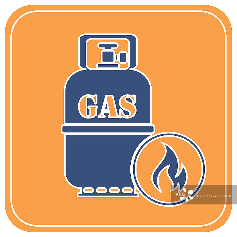 野营炉与煤气瓶图标图片素材