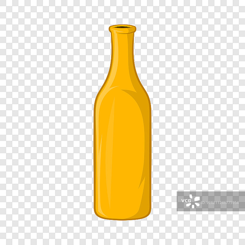 瓶啤酒图标在卡通风格图片素材