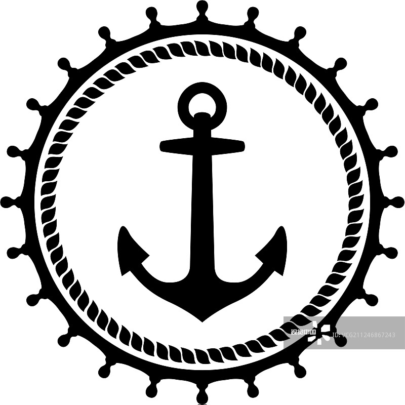 复古的水手徽章标志设计图片素材