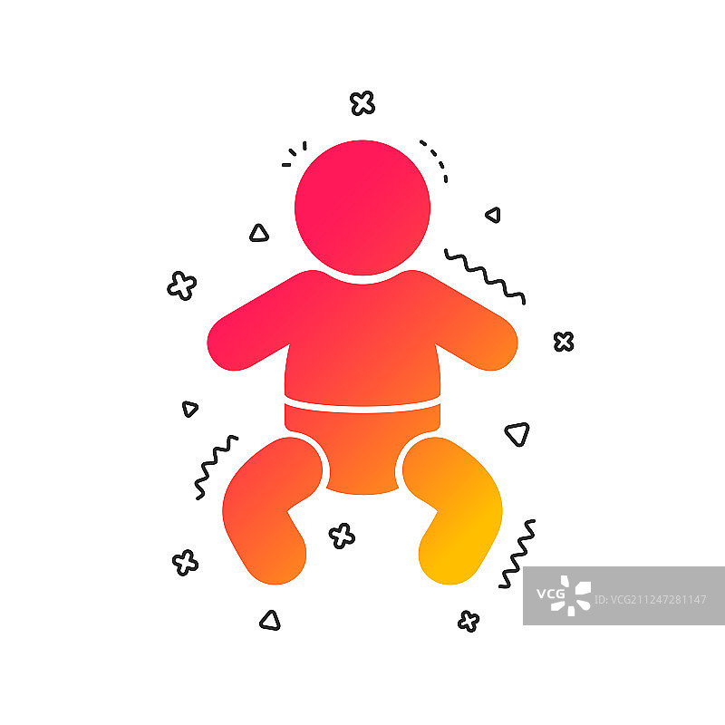 婴儿婴儿符号图标学步男孩符号图片素材