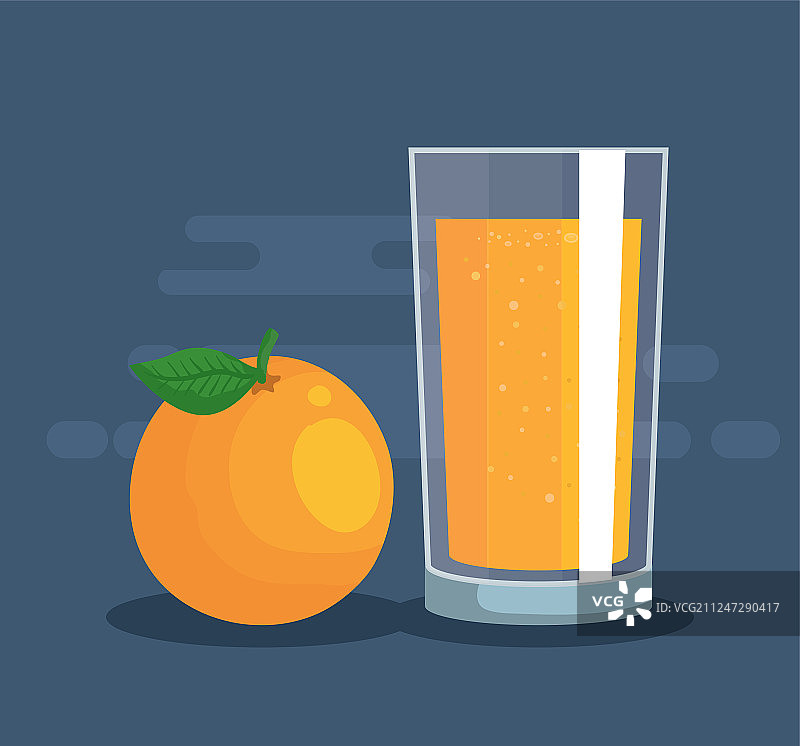 新鲜橙汁和水果营养图片素材