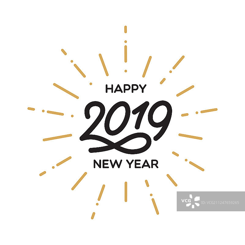 2019年新年祝福字母模板图片素材