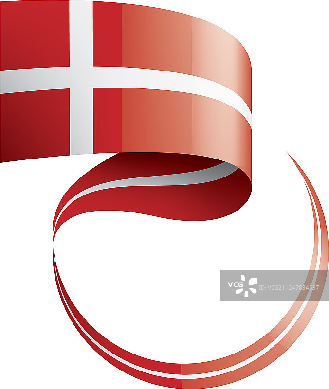 丹麦国旗上有白色图片素材