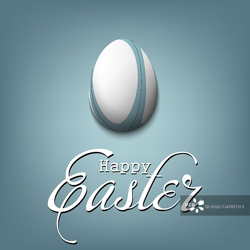 快乐的复活节彩蛋形成一个橄榄球图片素材